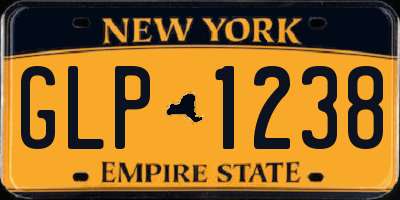 NY license plate GLP1238