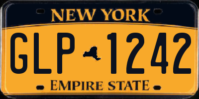 NY license plate GLP1242