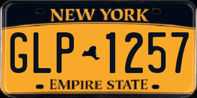 NY license plate GLP1257