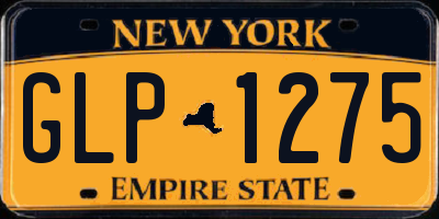 NY license plate GLP1275