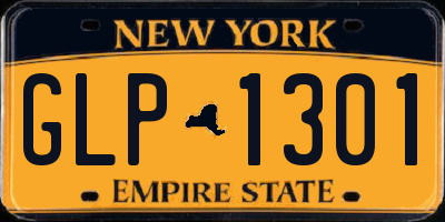 NY license plate GLP1301