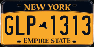 NY license plate GLP1313
