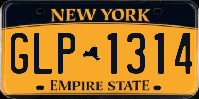 NY license plate GLP1314