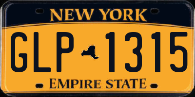 NY license plate GLP1315
