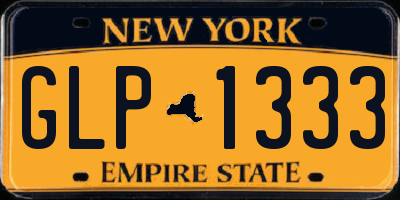NY license plate GLP1333