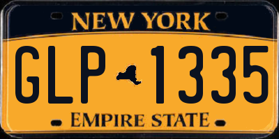 NY license plate GLP1335