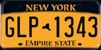 NY license plate GLP1343
