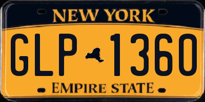 NY license plate GLP1360