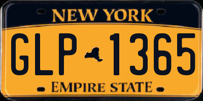 NY license plate GLP1365