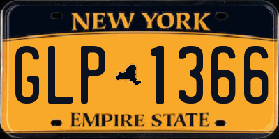 NY license plate GLP1366
