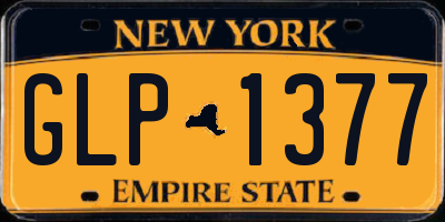 NY license plate GLP1377