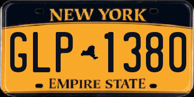 NY license plate GLP1380