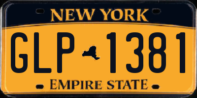 NY license plate GLP1381
