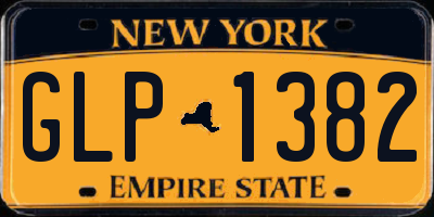 NY license plate GLP1382