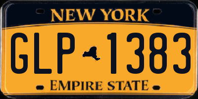 NY license plate GLP1383
