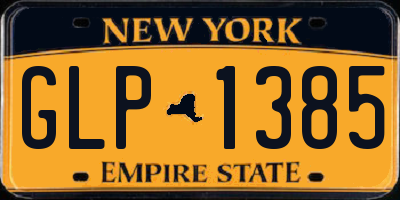 NY license plate GLP1385