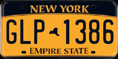 NY license plate GLP1386