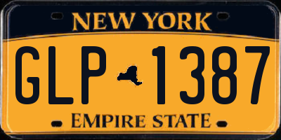 NY license plate GLP1387