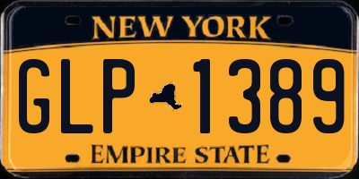 NY license plate GLP1389