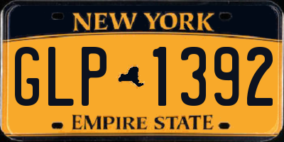 NY license plate GLP1392