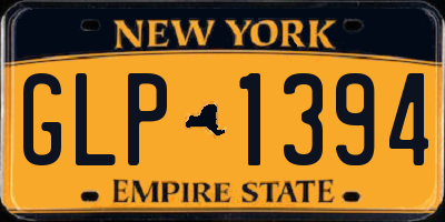 NY license plate GLP1394