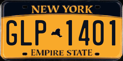 NY license plate GLP1401