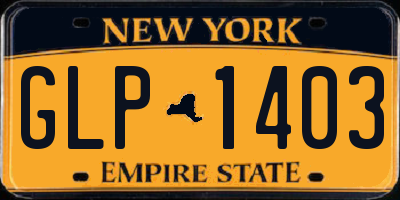 NY license plate GLP1403