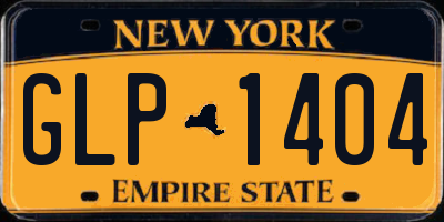 NY license plate GLP1404