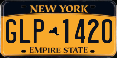 NY license plate GLP1420