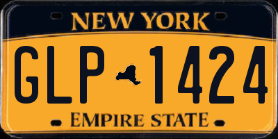 NY license plate GLP1424