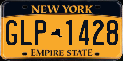 NY license plate GLP1428