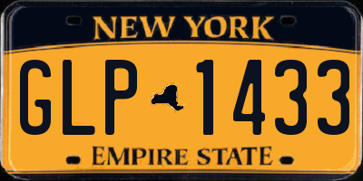 NY license plate GLP1433