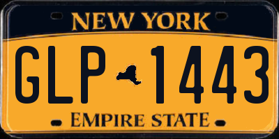 NY license plate GLP1443