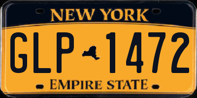 NY license plate GLP1472