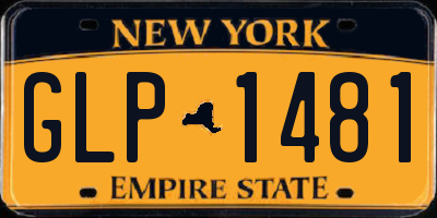 NY license plate GLP1481