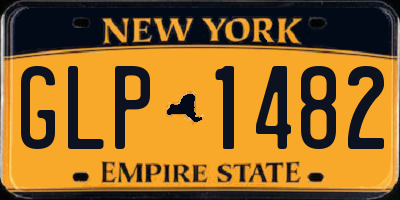 NY license plate GLP1482