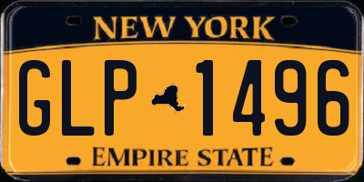 NY license plate GLP1496