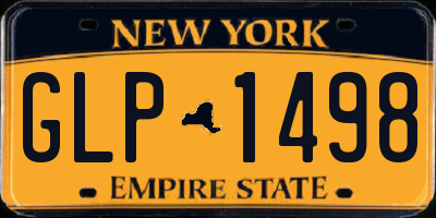 NY license plate GLP1498