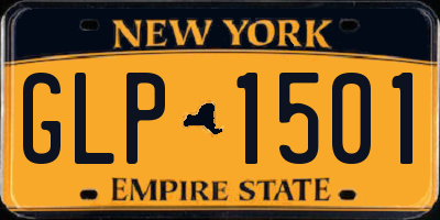 NY license plate GLP1501