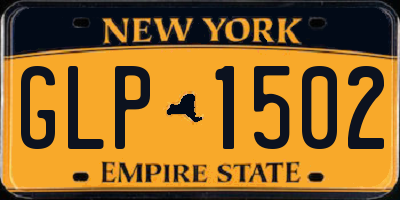 NY license plate GLP1502