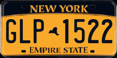 NY license plate GLP1522