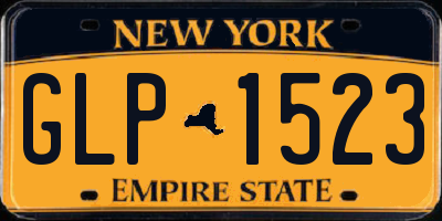 NY license plate GLP1523