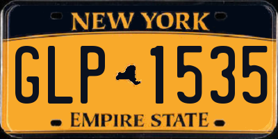 NY license plate GLP1535