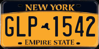 NY license plate GLP1542