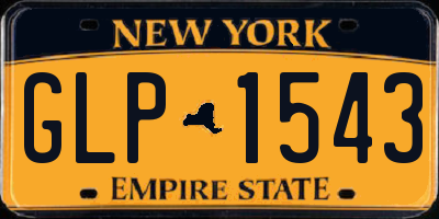 NY license plate GLP1543