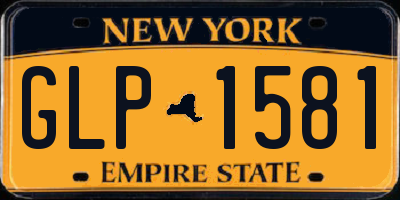 NY license plate GLP1581
