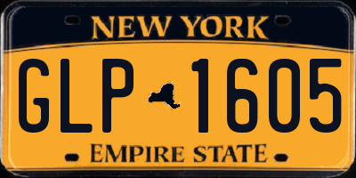 NY license plate GLP1605