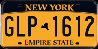 NY license plate GLP1612