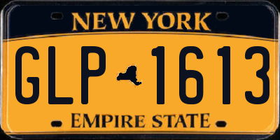 NY license plate GLP1613