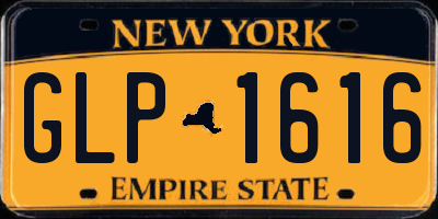 NY license plate GLP1616